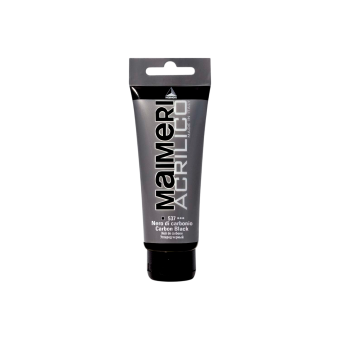 Краска акриловая Maimeri Acrilico Carbon Black (Черный углеродный), 200 мл