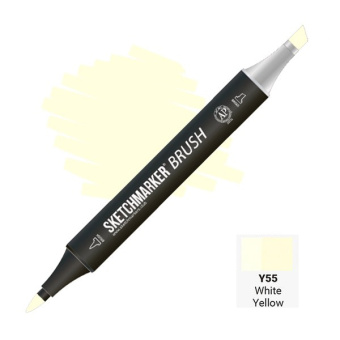 Маркер SKETCHMARKER Brush Y55 White Yellow