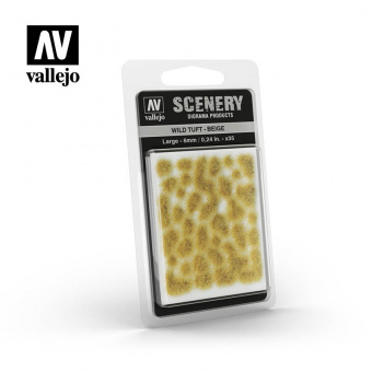 Vallejo Scenery Wild Tuft Beige Имитация дикая трава сухая бежевая, высота 6 мм