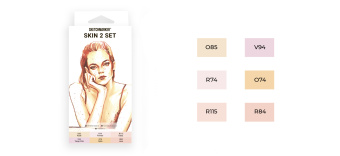 Набор маркеров Sketchmarker 6 SKIN Set 2 (6 шт. в картонной коробке)