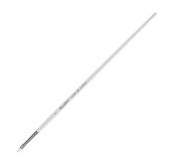 Кисть Roubloff серии 1B32W №6, белая синтетика, овальная, длинная ручка