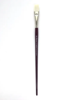 Кисть Альбатрос синтетика (имитация щетины), плоская №16, длинная ручка