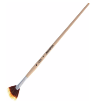 Кисть Альбатрос серии Хобби, синтетика, веерная №8