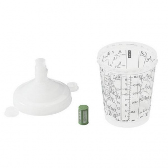 SATA 1010404 Набор RPS для стандартных пистолетов: стаканы с крышкой 300 мл и плоским фильтром 125µ, 100 шт. NEW