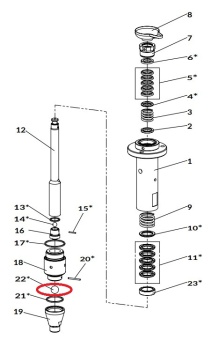Iwata 06662100 Уплотнение адаптера для насосов серии iCon