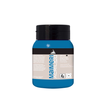Краска акриловая Maimeri Acrilico Brilliant Blue (Синий яркий), 500 мл