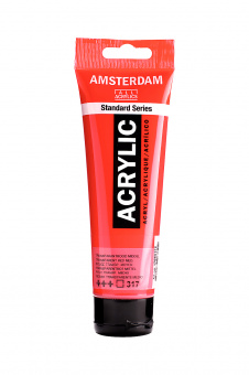 Краска акриловая Amsterdam туба 120мл №317 Transparent red medium