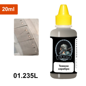 Краска акриловая Jim Scale 01.235L цвет металлик темное серебро, 20 мл