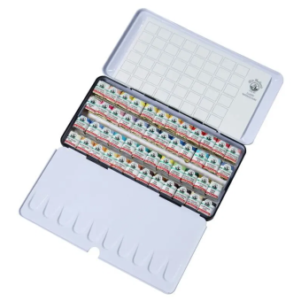 Набор акварельных красок Old Holland 48 кювет в металлическом пенале