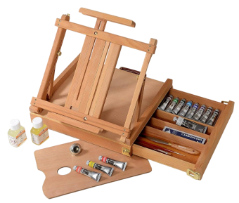 Набор масляных красок Maimeri Classico в дер. ящике + настольный мольберт (13 туб по 20 мл)