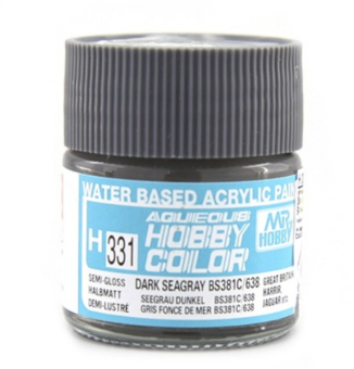 Mr. Hobby Краска 10 мл H331 DARK SEAGRAY BS381C/638