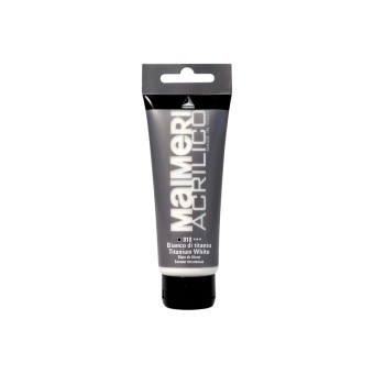 Краска акриловая Maimeri Acrilico Titanium White (Титановый белый), 200 мл