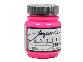 Нерастекающаяся краска по светлым тканям Jacquard Textile Colors цвет розовый флуо 153
