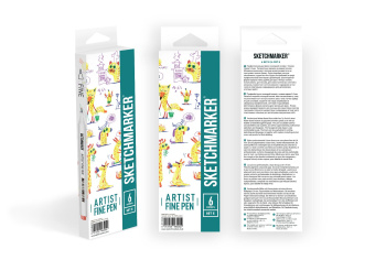Набор капиллярных ручек Sketchmarker Artist fine pen Basic 5, 6 цв.