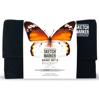 Набор маркеров Sketchmarker 24 Basic 6 SET (24 шт. + сумка органайзер)