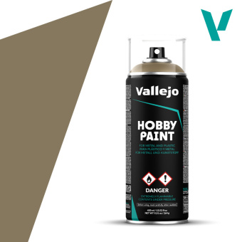 Vallejo Hobby Paint 28009 Аэрозольная грунтовка US Khaki (хаки), 400 мл