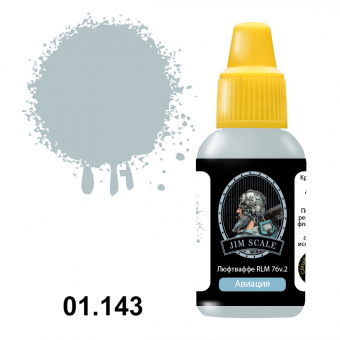 Краска акриловая Jim Scale 01.143 цвет Люфтваффе RLM 76 v.2, 18 мл