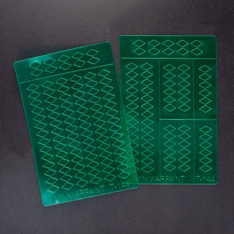 MiniWarPaint Трафарет окрасочный ромбы 5х9 мм, размер М