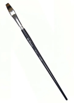 Кисть Альбатрос серии Профи, из волоса белки, плоская №12, длинная ручка