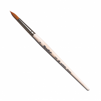 Кисть Roubloff серии 1310 №8 рыжая жесткая синтетика, круглая, укороченная