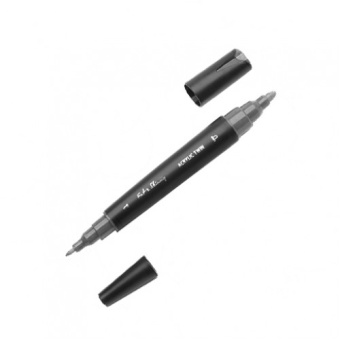 Маркер двусторонний акриловый Fat&Skinny FSTA-22 titanium white