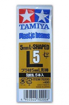 Tamiya 70200 Пластиковые уголки, длина 40 см, сторона 5 мм, толщина стенки 1 мм (5 шт.)
