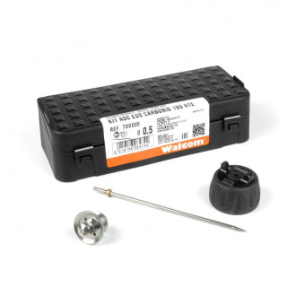 Распылительный комплект (сопло, игла, воздушная голова) для миникраскораспылителей Walcom EGO Carbonio HALO (HTE)