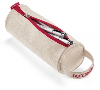 Пенал текстильный Copic senseBag 20 x 8 см круглый кремовый