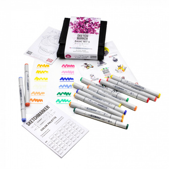 Набор маркеров Sketchmarker 12 Basic 5 Set (12 шт. + сумка-органайзер)