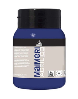 Краска акриловая Maimeri Acrilico Ultramarine Blue (Ультрамарин светлый), 500 мл