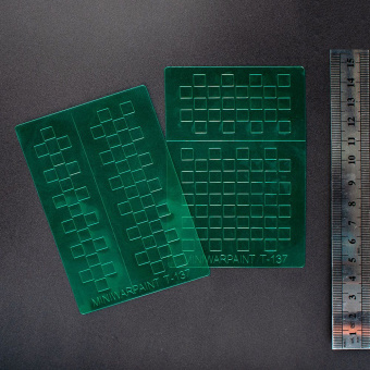 MiniWarPaint Трафарет окрасочный клетки 7 мм, размер L