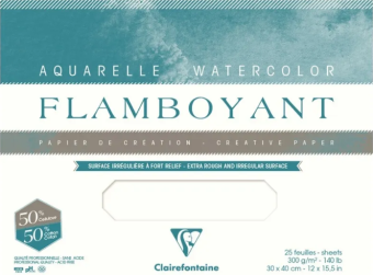 Clairefontaine Блок бумаги для акварели Flamboyant 31х41 см, 20 л, 300 г