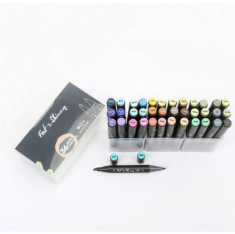 Набор спиртовых двусторонних Sketch маркеров Fat&Skinny основные цвета, 36 шт.