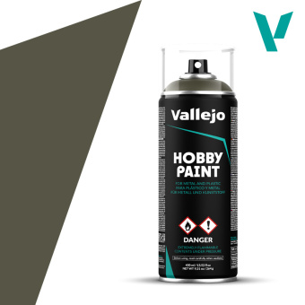 Vallejo Hobby Paint 28003 Аэрозольная грунтовка Russian Green 4BO (русский зеленый 4BO), 400 мл