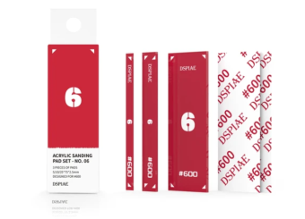 DSPIAE PT-SP06 Набор из 3-х акриловых шлифпластин и наждачной бумаги #600 (2 шт.)