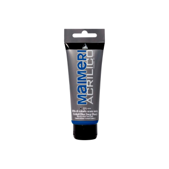 Краска акриловая Maimeri Acrilico Cobalt Blue Deep Hue (Кобальтовый темно-голубой), 200 мл