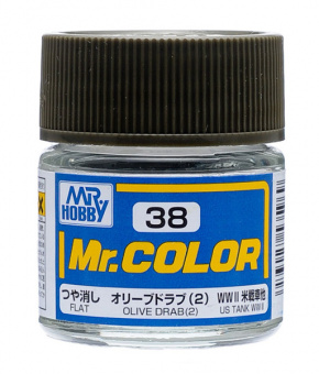 Mr. Hobby Краска 10 мл C38 OLIVE DRAB (2)