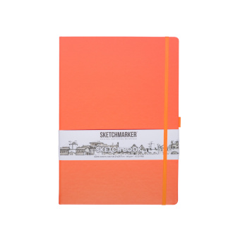 Sketchmarker Блокнот для зарисовок, 21*29,7 cм, 80 л, 140 г/м2, твердая обложка Неоновый коралл