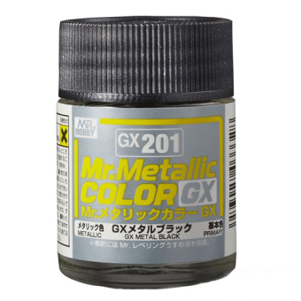 Mr. Hobby Краска 18 мл Metal Black