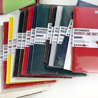 Sketchmarker Скетчбук Marker Line, 160 г/м2, 16 листов, 14,8*21 см, мягкая обложка, синий