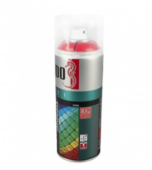 Краска аэрозольная акриловая KUDO Satin RAL 3020 алая, 520 мл (1/6)