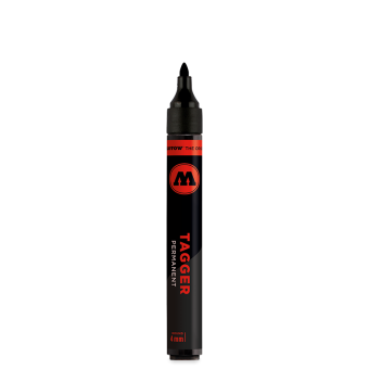 Маркер Molotow Tagger Speedflow 1-4 мм black (черный)