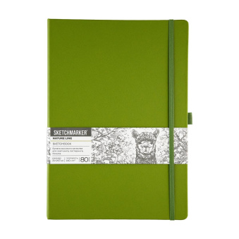 Sketchmarker Скетчбук 140 г/кв.м, (А4) 210х297 мм, 80 листов, оливковый