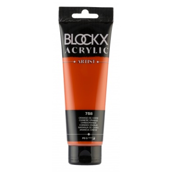 Китайский оранжевый, краска акриловая Blockx Artist, 120 мл
