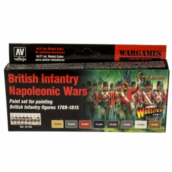 70163 Набор красок Vallejo British Infantry Napoleonic Wars (8 цветов)