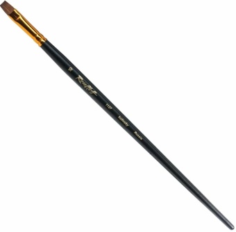 Кисть Roubloff серии 1127 №10, колонок, плоская, длинная ручка