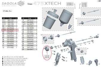 Воздушная голова № 10 для сопла 1,0 мм (к/р Sagola 475 XTECH)