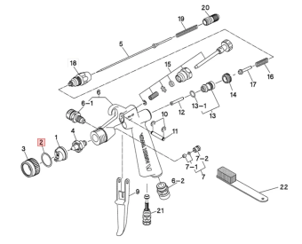 Уплотнение воздушной головы к/р Iwata LPH-50/80