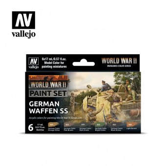 70207 Набор красок Vallejo WWII German Waffen SS (6 цветов)
