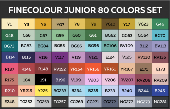 Набор маркеров Finecolour Junior 80 шт.